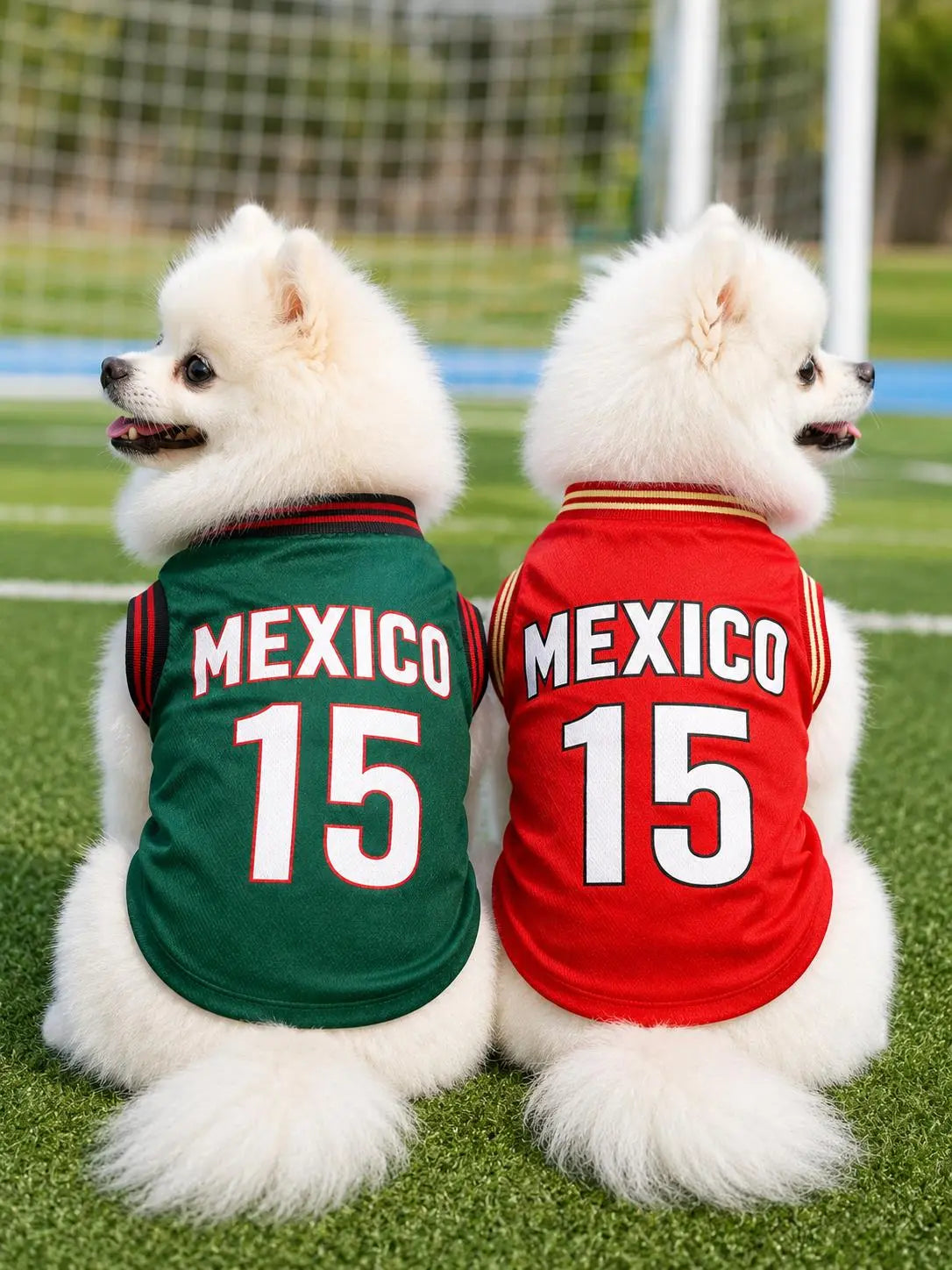 Pet Sports Jersey for Dogs and Cats - Lightweight Breathable Sleeveless Mesh Vest in Soccer Style for Small to Medium Pets, Ideal for Parties, Photos, Walks, and Game Day